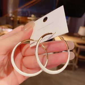 New 18k gold plated hoop earrings